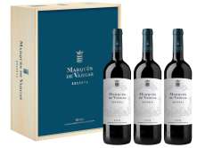 Sarkanvīns Marqués de Vargas  - Caja de Madera 3 Botellas -